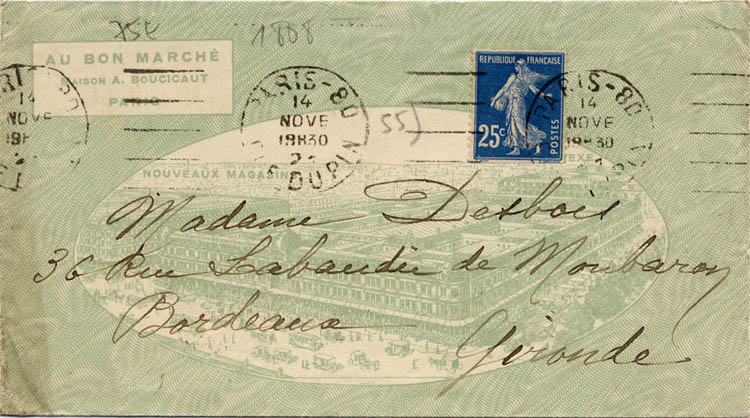 Lettre avec pointure